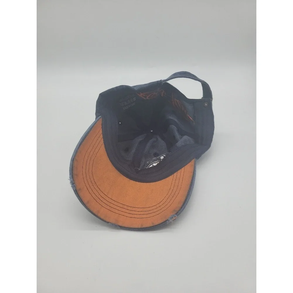 Blue Washed Cotton Embroidered EAGLE EYES Peaked Curved Bill Baseball Cap Hat  Z